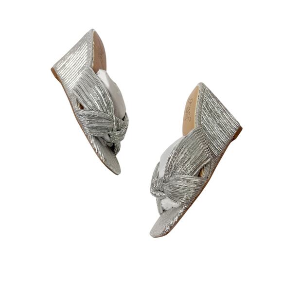 JEWEL BADGLEY MISCHKA WOMEN'S HYPE KNOT WEDGE EVENING SANDALS SIZE 5 1/2 NEW - Picture 9 of 9